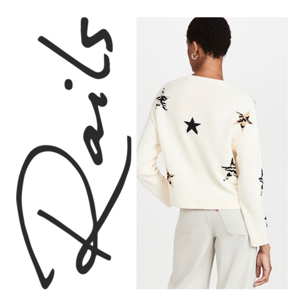 Rails Perci Stars Sweater Size Large Off White An… - image 3